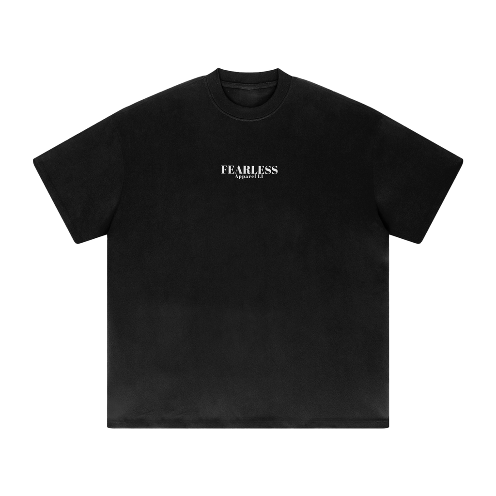 fearlessli Streetwear Unisex Heavyweight Solid Color Drop Shoulder Loose T-shirt