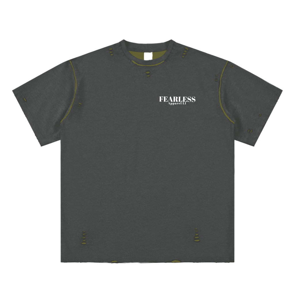 Fearless Apparel Line Hand-frayed Reversible T-shirt