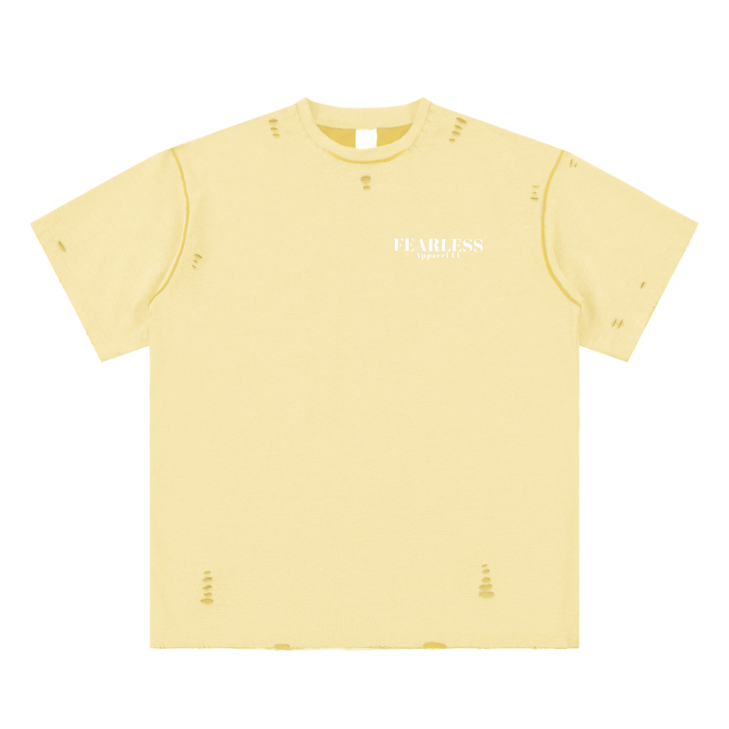Fearless Apparel Line Hand-frayed Reversible T-shirt