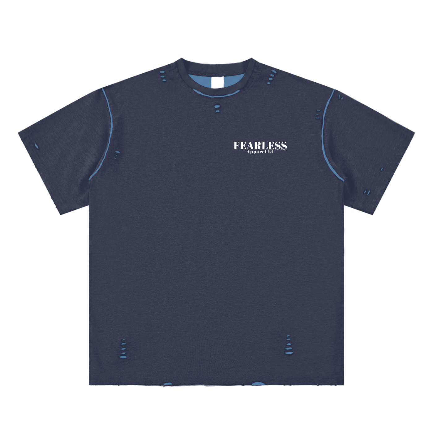 Fearless Apparel Line Hand-frayed Reversible T-shirt