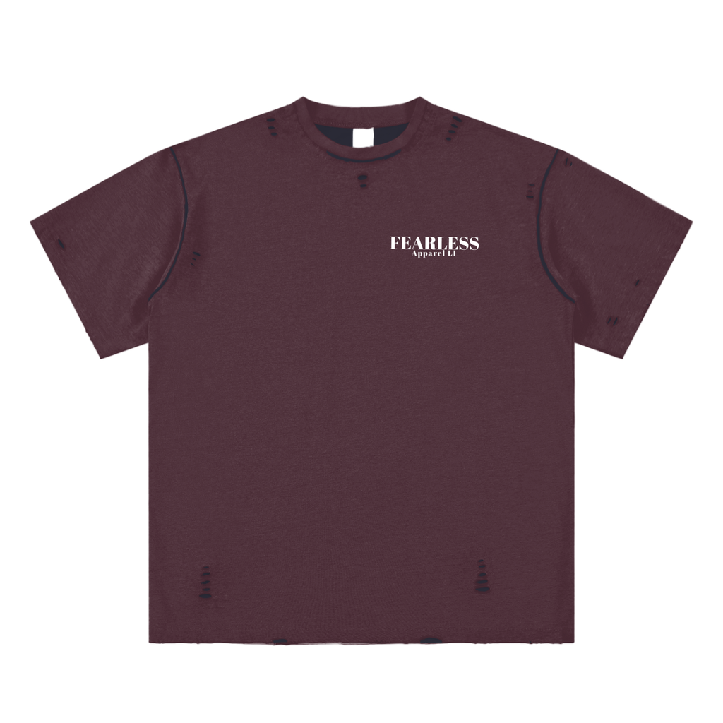 Fearless Apparel Line Hand-frayed Reversible T-shirt