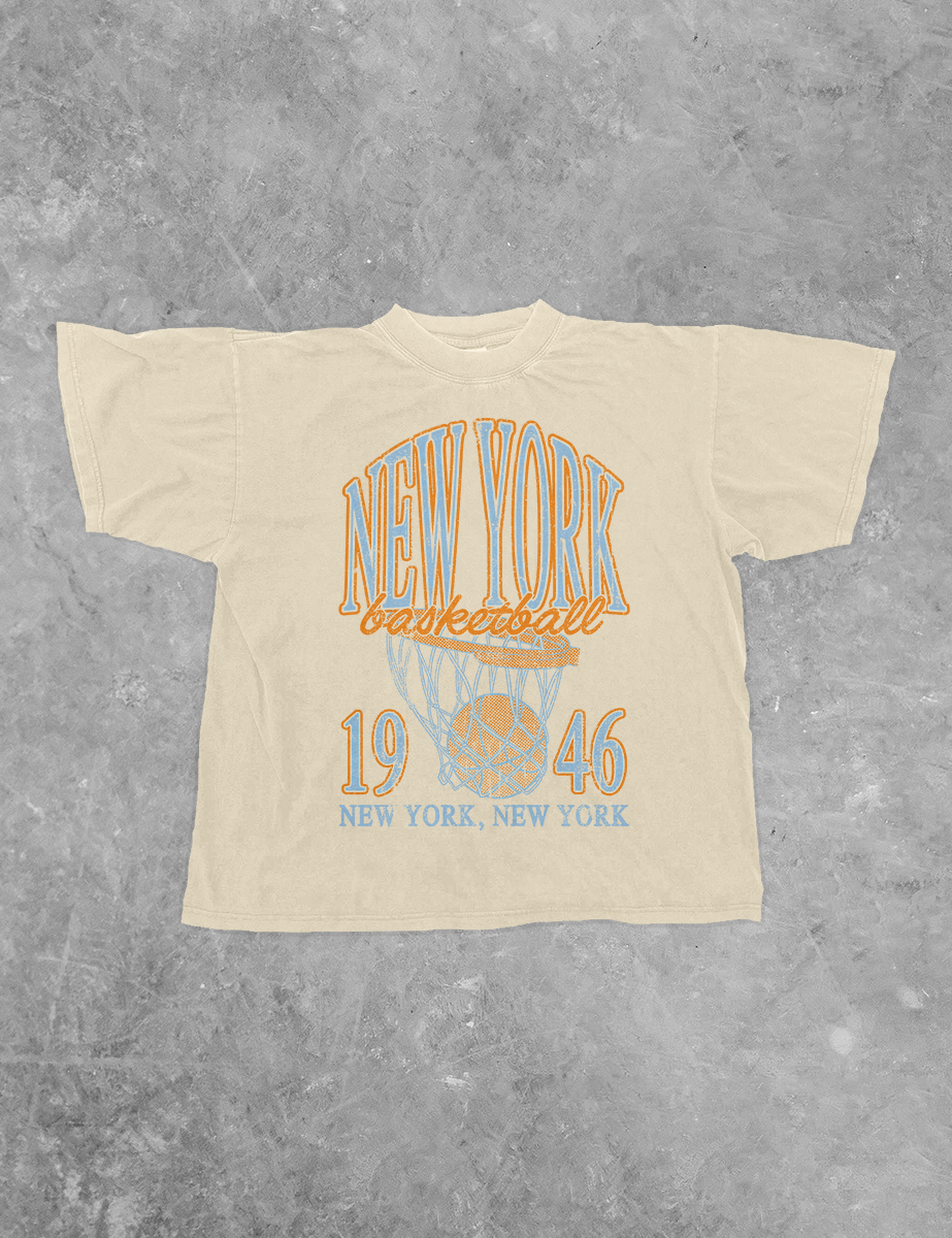 Underground Original Design: New York Basketball Boxy Cotton TShirt